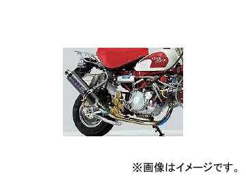 2輪 オーヴァーレーシング チタンカーボンマフラー ポリッシュ青碧 P040-3930 ホンダ エテ公 マフラー-バイク-フルエキゾースト