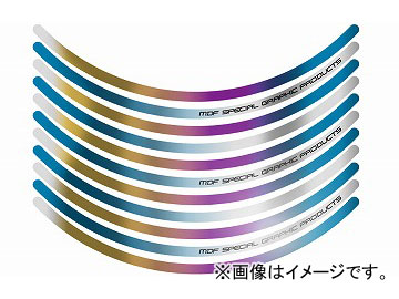 2輪 MDF 文字有 チタニウムリムストライプ 10mm 品番：P057-6804 チタニウム JAN：4580394163513