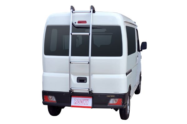 ロッキープラス リアハシゴ AKシリーズ ダイハツ ハイゼットカーゴ S700V/710V ハイルーフ 2021年12月〜 フック固定タイプ AK-19