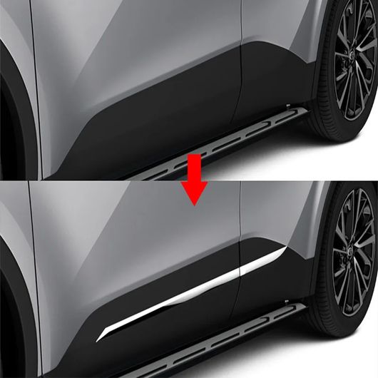 適用: トヨタ CHR C-HR 2024 2025 ABS クローム エクステリア アクセサリー フォグライト ベゼル カバー フロント バンパー カバー SR-AA-4216_4