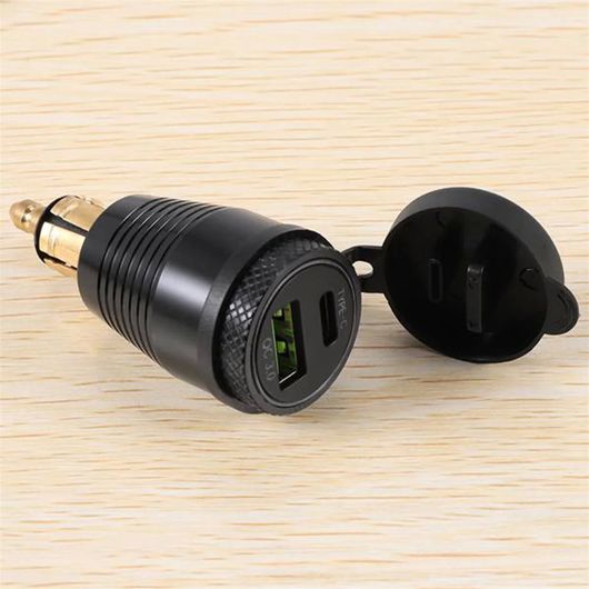 オートバイ DIN プラグ 防水 チャージャー QC3.0 USB チャージャー \u0026 タイプ C 30W パワー デリバリー アダプタ ソケット SR-AA-8346