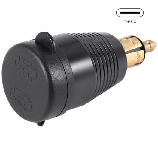 オートバイ DIN プラグ 防水 チャージャー QC3.0 USB チャージャー \u0026 タイプ C 30W パワー デリバリー アダプタ ソケット SR-AA-8346の画像