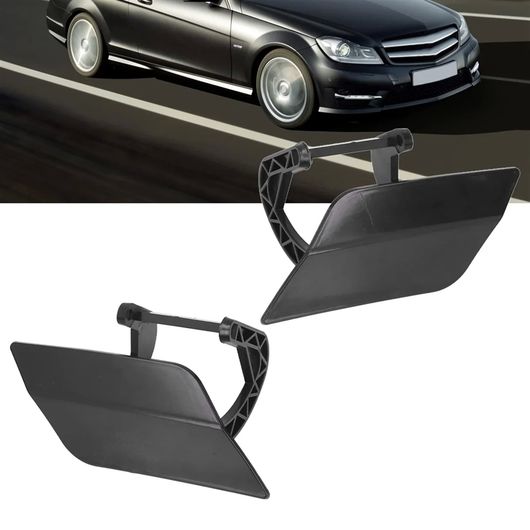 1 ペア ヘッドライト ウォッシャー カバー ブラケット 適用: メルセデス-ベンツ C-クラス W204 2007-2011 2048802124 2048802224 SR-AA-8916_3
