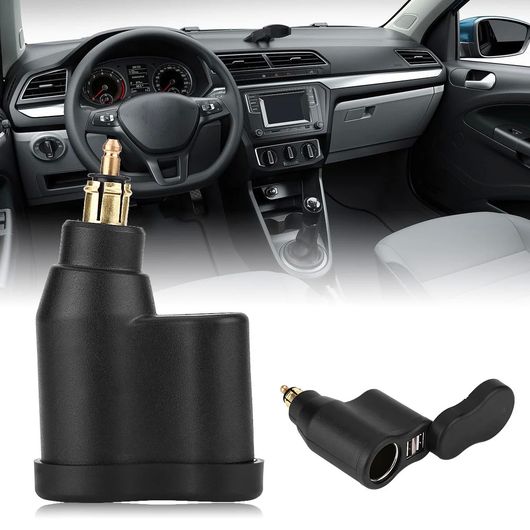 オートバイ デュアル USB チャージャー 多機能 防水 シガーソケット 12-24V パワー アダプタ 適用: モト E-バイク 5V/3.3A ブラック SR-BB-8712_3
