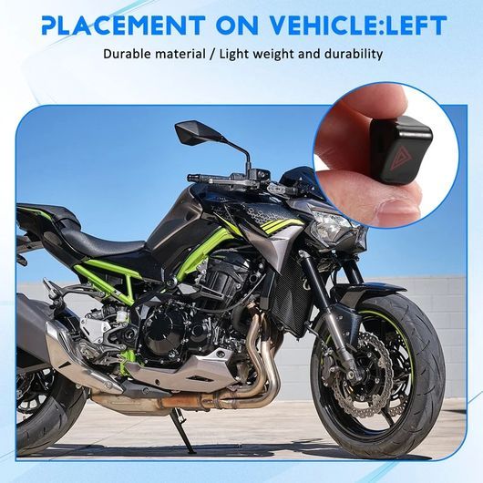 左 コンビネーション エマージェンシー スイッチ ボタン 適用: カワサキ Z900 ヴェルシス 650 1000 2020-2022 ブラック SR-CC-9136_5