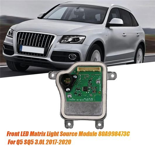 1ペア フロント ヘッドライト LED モジュール モジュール DRL エンジェル アイ ライト 適用: Q5 SQ5 2017-2020 80A998473C 80A998474C SR-CC-9499_5