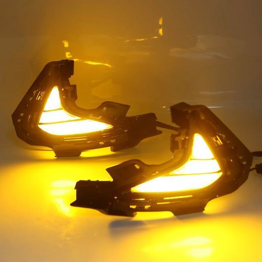 2ピース 適用: ヒュンダイ/現代/HYUNDAI ソナタ 2020 2021 DRL LED フォグランプ DRL アクセサリー ホワイト イエロー SR-DD-0729の画像
