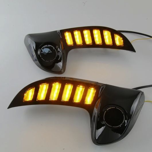 LED デイタイムランニングライト 適用: トヨタ 2020 2021 ターン イエロー シグナル LED DRL デイ フォグランプ SR-DD-0801_3