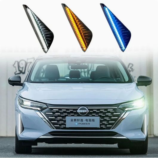 適用: 日産 シルフィ 2023-2025 LED DRL デイタイム ランニング ライト フロント フォグライト ランプ SR-DD-0884_4