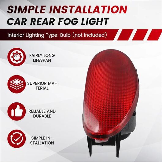 リア フォグライト ランプ バルブなし 適用: 206 CC SW ハッチバック バック センター 6351K5 SR-DD-1770_2