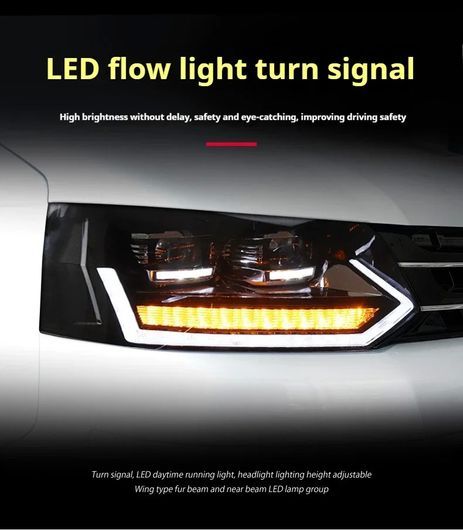 適用: VW マルチバン カラベル T5 ヘッドライト 2014-2019 LED 1ペア ヘッドライト VW カラベル・VW マルチバン T5 SR-DD-3548_4