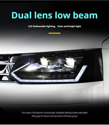 適用: VW マルチバン カラベル T5 ヘッドライト 2014-2019 LED 1ペア ヘッドライト VW カラベル・VW マルチバン T5 SR-DD-3548_5