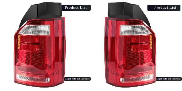 LED テール ランプ ブレーキ ライト 適用: VW T6 マルチバン トランスポーター 2015 2016 2017 2018 2019 右のみ・左のみ SR-DD-3630