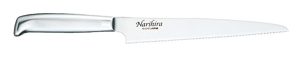 Narihira ＃5000 オールステンレス庖丁 パンスライサー 215mm FC-63(0578182)