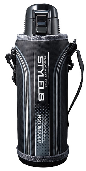 スポーツマグ スタイラス ブラック 1.0L ポーチ付 F-2676・ブラック(0390018)