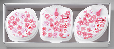 電子レンジ容器 パーソンズフローラル 3pcs FL-202(0102154)