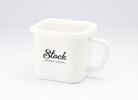 ホーローマルチスクエアポット「Stock」 Lilly White LW-201(0773208)