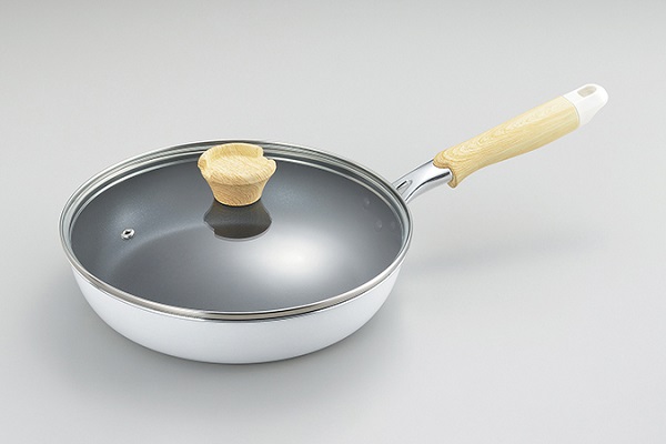 IH対応ガラス蓋付フライパン ナチュラプラス 26cm NRP-04(1001948)