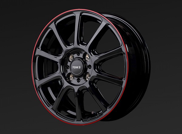 TOMS/トムス TM06 ホイール ブラック＋リムレッドライン 16インチ×6J