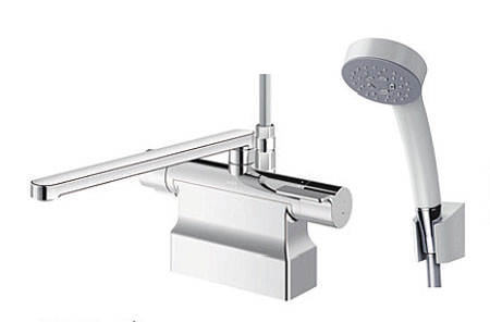 TOTO GGシリーズ 浴室シャワー用サーモスタット混合水栓 取替兼用/台付/スパウト300mm コンフォートウェーブ TBV03423J1｜apagency