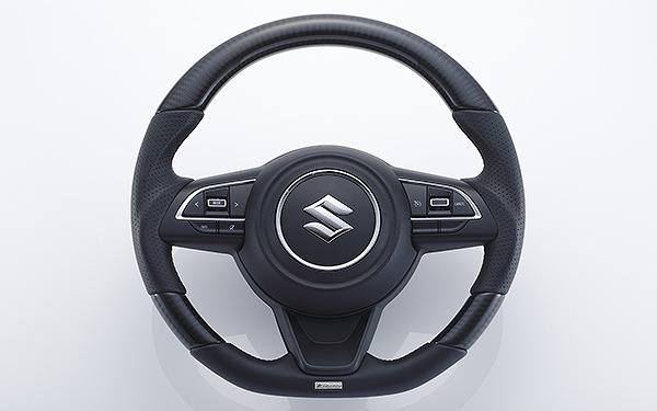 トラスト/TRUST GReddy ステアリング レッドステッチ ブラックカーボン