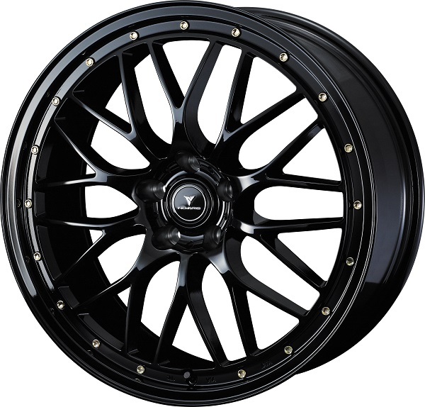 NOVARIS ホイール ASSET M1 BLACK/GOLD PIERCE 19インチ×8.0J ＋35 5H114.3 入数：1台分(4本) 41066