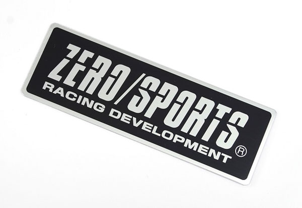 ゼロスポーツ/ZERO SPORTS アルミプレートエンブレム シルバー＆ブラック シールタイプ 1454018｜apagency