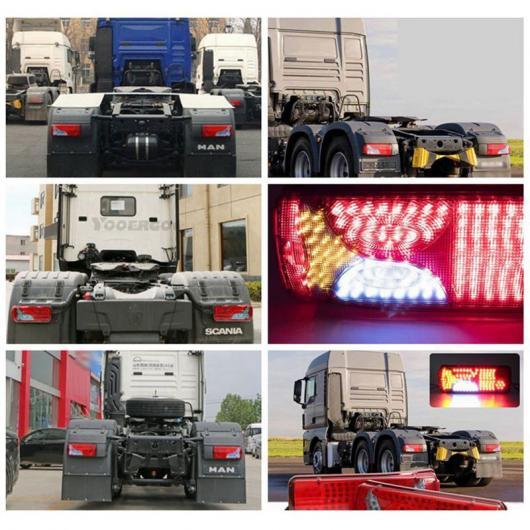 2ピース 24V LED テールライト テールライト リア ブレーキ ライト シグナル ランプ 適用: MAN DAF TGX スカニア 2ピース AL-MM-8383 AL_5