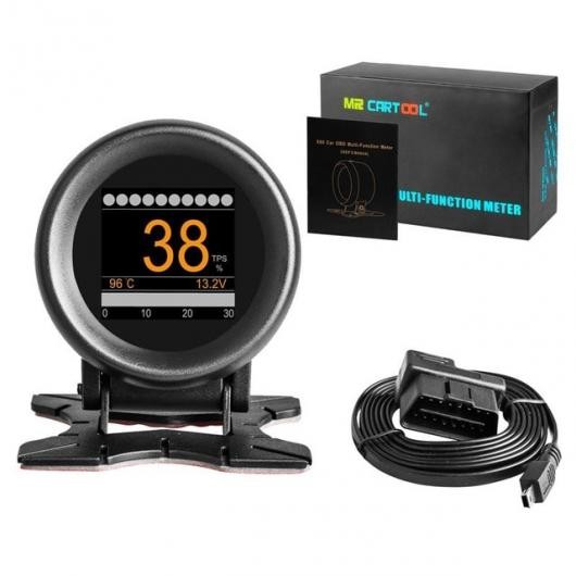 �����Ԑf�f�@ OBD2 �X�L���i HUD �f�f�c�[�� �J�[ OBD 2 II ELM 327 1.5 �f�W�^���^�[�{�ߋ����x�񑬓x���[�^�[ �I�C�� OBDII ������ �z���C�g AL-AA-7474 AL