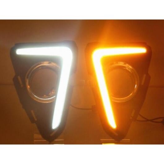 �g���^ RAV4 2016 2017LED DRL �f�C�^�C�������j���O���C�g�^�[�j���O �V�O�i�� �t�H�O�����v�I�[�g���C�g white and yellow AL-BB-1180 AL