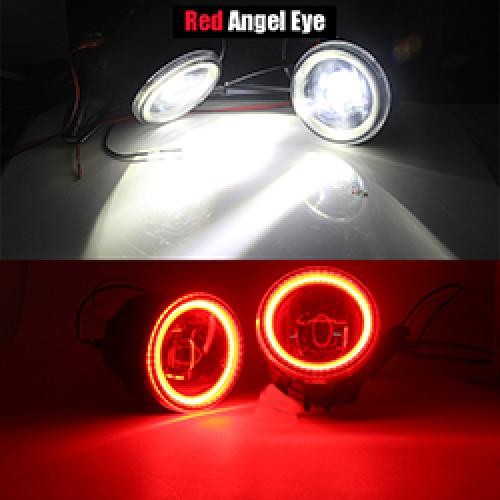 4000LM H11 LED �o���u �t�H�O�����v �L�b�g DRL 12 �C���t�B�j�e�B FX FX35 FX37 FX45 FX50 FX30D 2006-2015 Red Angel Eye AL-BB-1720 AL