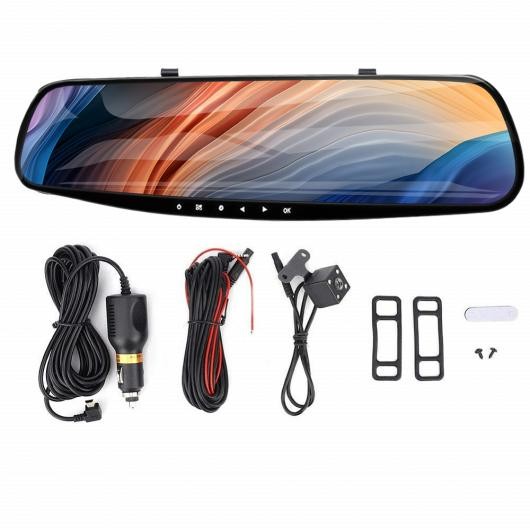 �o�b�N�~���[ �~���[ DVR �J���� 4.3inch LCD �X�N���[�� �t�� HD 1080P �i�C�g �r�W���� �h���C�r���O ���R�[�_�[ �f���A�� �����Y SD32G AL-II-2088 AL