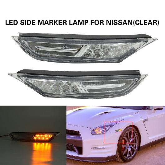 �K�p: ���Y GTR R35 2007-2017 LED �T�C�h �}�[�J�[ ���C�g DRL �����j���O �����v �N���A ���b�h �����Y�E�N���A �����Y AL-JJ-5803 AL