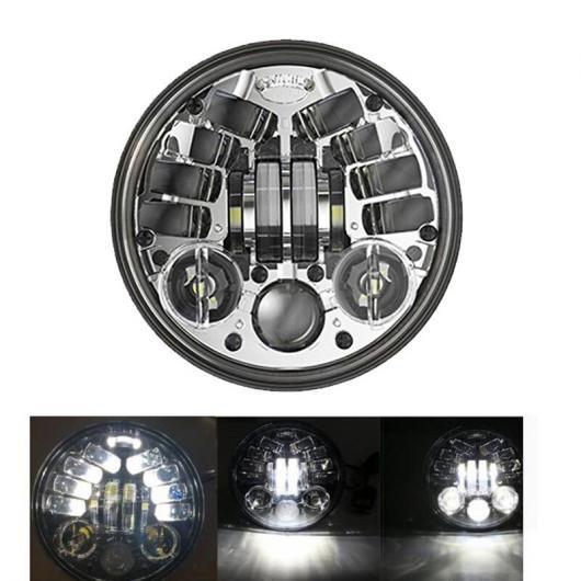 5.75インチ オートバイ プロジェクター LED ヘッドライト イカリング 1×60W ホワイト イエロー・1ピース 50W ホワイト AL-KK-2544 2輪 ALの画像