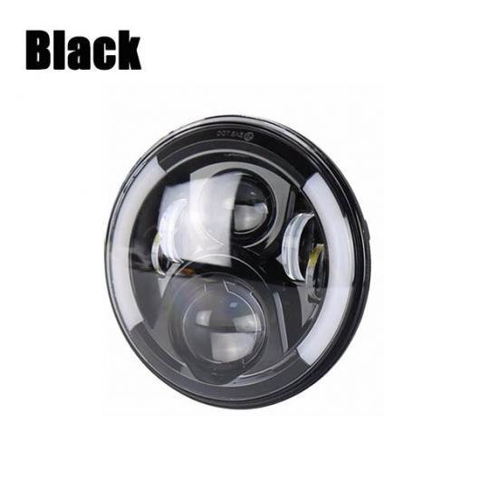 7インチ LED ヘッドライト DRL チューニング シグナル イカリング 7 マウント バケツ シェル 適用: オートバイ ブラック ヘッドライト AL-KK-2777 2輪 AL_1