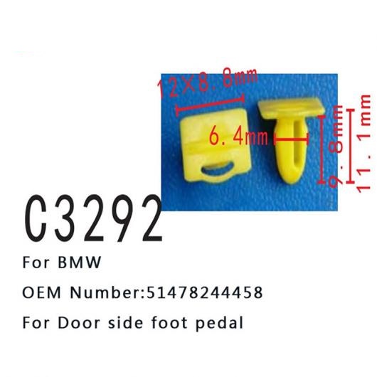 �I�[�g �C���e���A �A�N�Z�T���[ �N���b�v 51478244458 �K�p: BMW F20 F23 F45 F46 E90 E60 �h�A �T�C�h �t�b�g �y�_�� �N�����v 20�s�[�X AL-MM-0705 AL