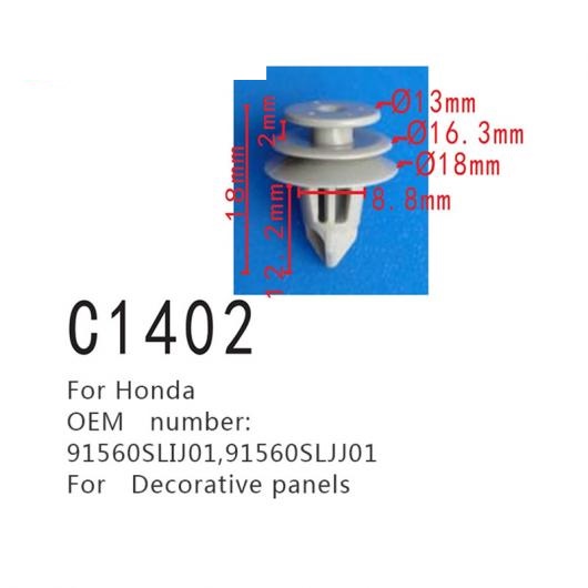 ���� �p�l�� �t�F���_�[ �t�@�X�i�[ �K�p: �z���_ 91560SLIJ01 91560SLJJ01 50�s�[�X AL-MM-0847 AL