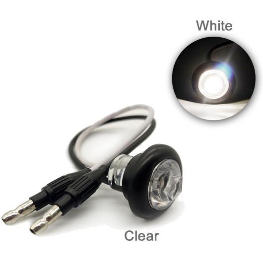 10ピース 3/4 ラウンド ペンタゴン シャープ レンズ LED サイドマーカー クリア ホワイト ライト〜クリア ブルー ライト AL-MM-5773 AL_2