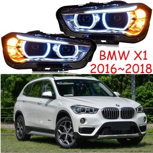 2ピース 適用: X1 2016-2018 ヘッドライト F48 E84 ヘッド ランプ ヘッドライト 2ピース BMW F48 E84 X1 2016-2018 バルブなし AL-OO-0390 AL