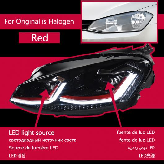 ヘッド ランプ 適用: VW ゴルフ 7 MK7 LED 2013-2017 ヘッド