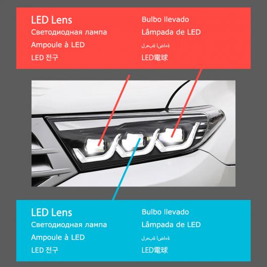 尖端 照明ランプ 当て嵌める: トヨタ ハイランダー LED 前照灯 2013-2019 前照灯 DRL ウインカー ご機嫌 光束 盛りだくさん LED AL-OO-7961 AL