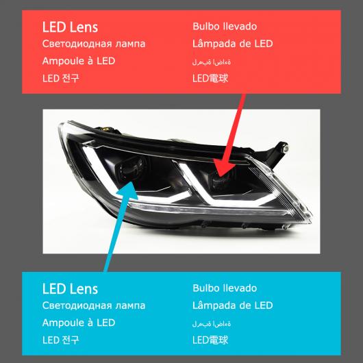 ヘッド ランプ 適用: VW ティグアン LED ヘッドライト 2009-2012 ヘッドライト ティグアン DRL ウインカー ハイ ビーム フル LED AL-OO-8035 AL