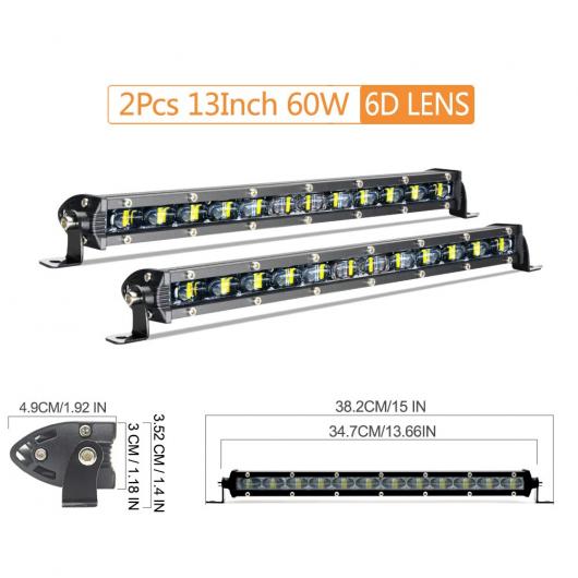 2ピース 25インチ 120W 合金 ワーク ライト 12V 24V LED スポットライト LED バー ラウンド オート トラック オフ ロード 60W 2ピース AL RR 6582 AL :505775100:オートパーツエージェンシー2号店