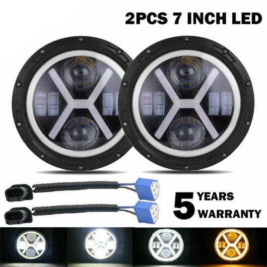 2�s�[�X 7 �C���` ���E���h �^ LED �t�����g �w�b�h���C�g �K�p: �W�[�v/JEEP �����O���[ JK LJ TJ CJ 2�s�[�X AL-SS-0279 AL