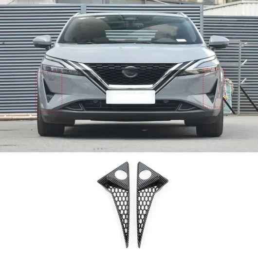 適用: 日産 キャシュカイ J12 2022 2023 ABS クローム フロント リア フォグライト ベゼル トリム フォグライト カーボンファイバー A SR-AA-3663