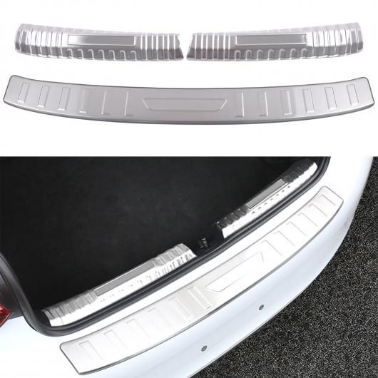 適用: フォルクスワーゲン/VOLKSWAGEN ID.3 2019-2023 ステンレス スチール リア インナー & アウター プレート バンパー プロテクター シルバー SR-BB-5347