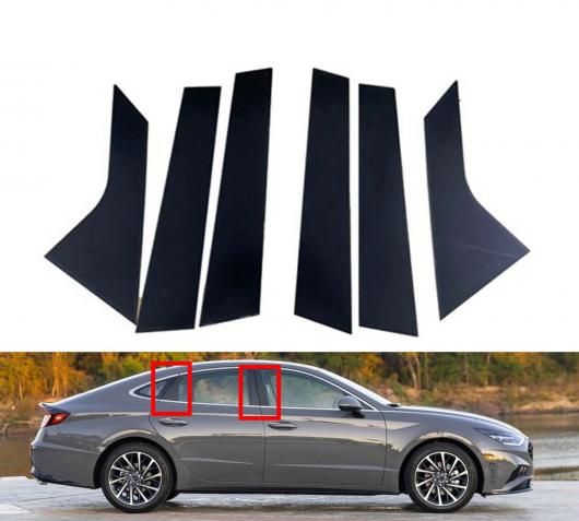 6�s�[�X ����u���b�N �s���[ �|�X�g �K�p: �q�����_�C/����/HYUNDAI �\�i�^ 2020 2021 2022 �h�A �E�C���h�E �g���� �J�o�[ �u���b�N SR-BB-7349