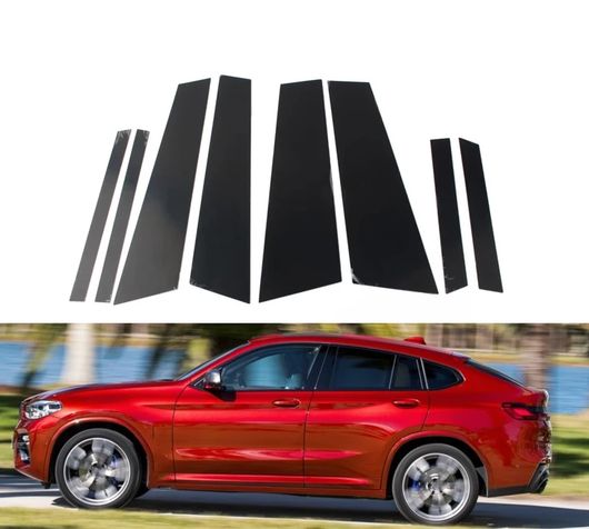 8�s�[�X �s���[ �|�X�g �K�p: BMW X4 G02 2019 2020 2021 �|���b�V�� �E�C���h�E �g���� �J�o�[ BC �� �X�e�b�J�[ �u���b�N SR-BB-7576