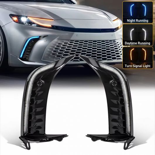 ライト 適用: トヨタ カムリ SE XSE 2024 2025 デイタイム ランニング ライト LED フォグランプ ドライビング 3カラー スタイルA SR-DD-3664