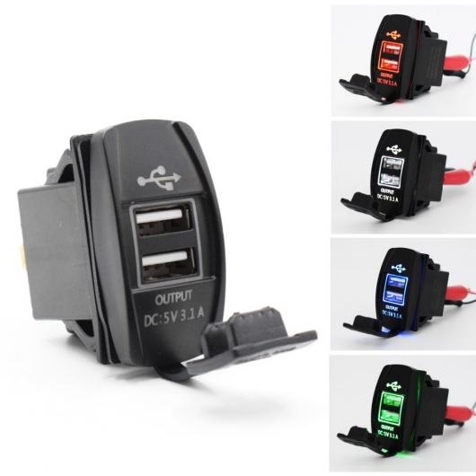 ���j�o�[�T�� �f���A�� USB �[�d��d�� �A�_�v�^ 5V 3.1A 2 �\�P�b�g �t�B�b�g�z���_ �g���^ ���Y White Light/Red Light/Green Light/Blue Light AL-AA-7410 AL